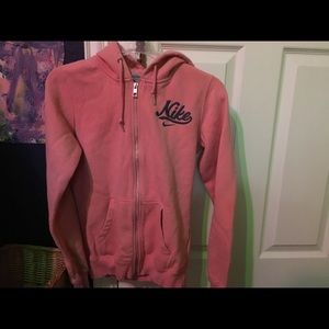 Nike coral zip hoodie. Size Small